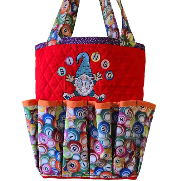 Hand crafted by ME Gnome Bingo Bag for 12 exterior bush or dauber pockets - Picture 10 of 11